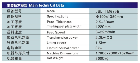 JSL-TM689B气压贴面生产线